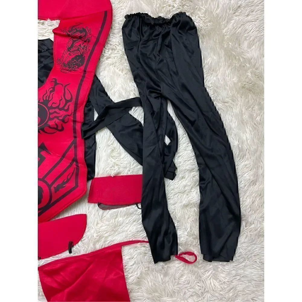 Boys Black & Red Ninja Costume Size 4T-6T